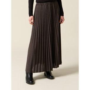 Oltre - Falda larga plisada - Gris