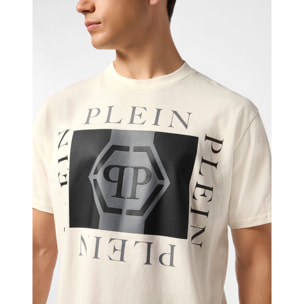 PHILIPP PLEIN Camiseta de cuello redondo y manga corta HEXAGON