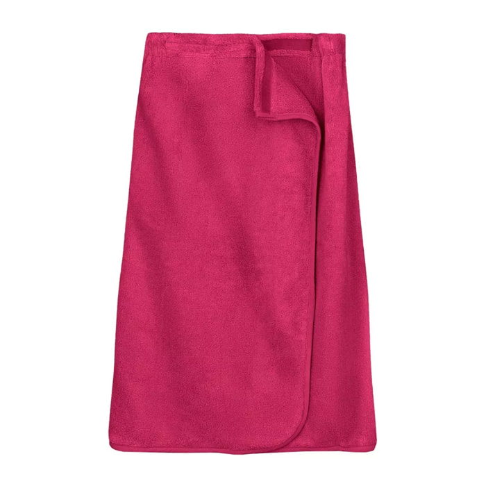 Pareo pur coton 420 g/m² uni rose Elea fuchsia