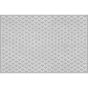 VINILIKO, set de 4 individuales de mesa Olas japonesas gris 4u-30x45 cm