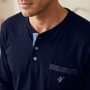 Pigiama Uomo De Fonseca Interlock Art. DPU255 Blu