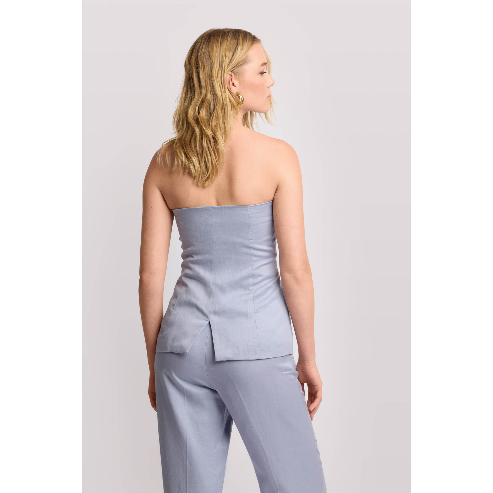 Kocca - Top bustier sartoriale Donna, Tinta unita, Scollo quadrato