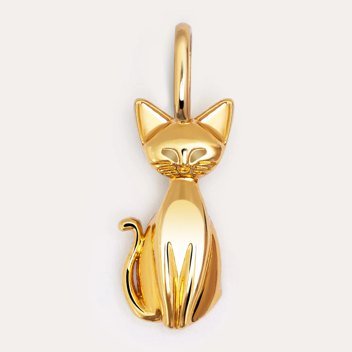 Charm Salem Gato Enamel Rosa Baño Oro