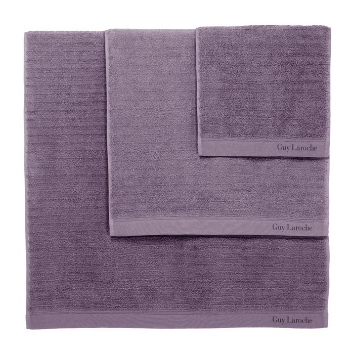 3 serviettes PALACE GUY LAROCHE - coton 550 g/m2 - mauve