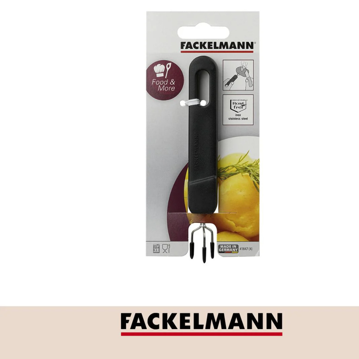 Fourchette 3 dents pour pommes de terre 14 cm Fackelmann Basic