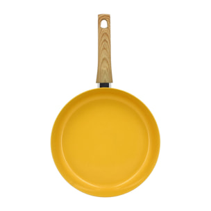 Poêle 28cm avec revêtement céramique jaune - tous feux COLORAMA