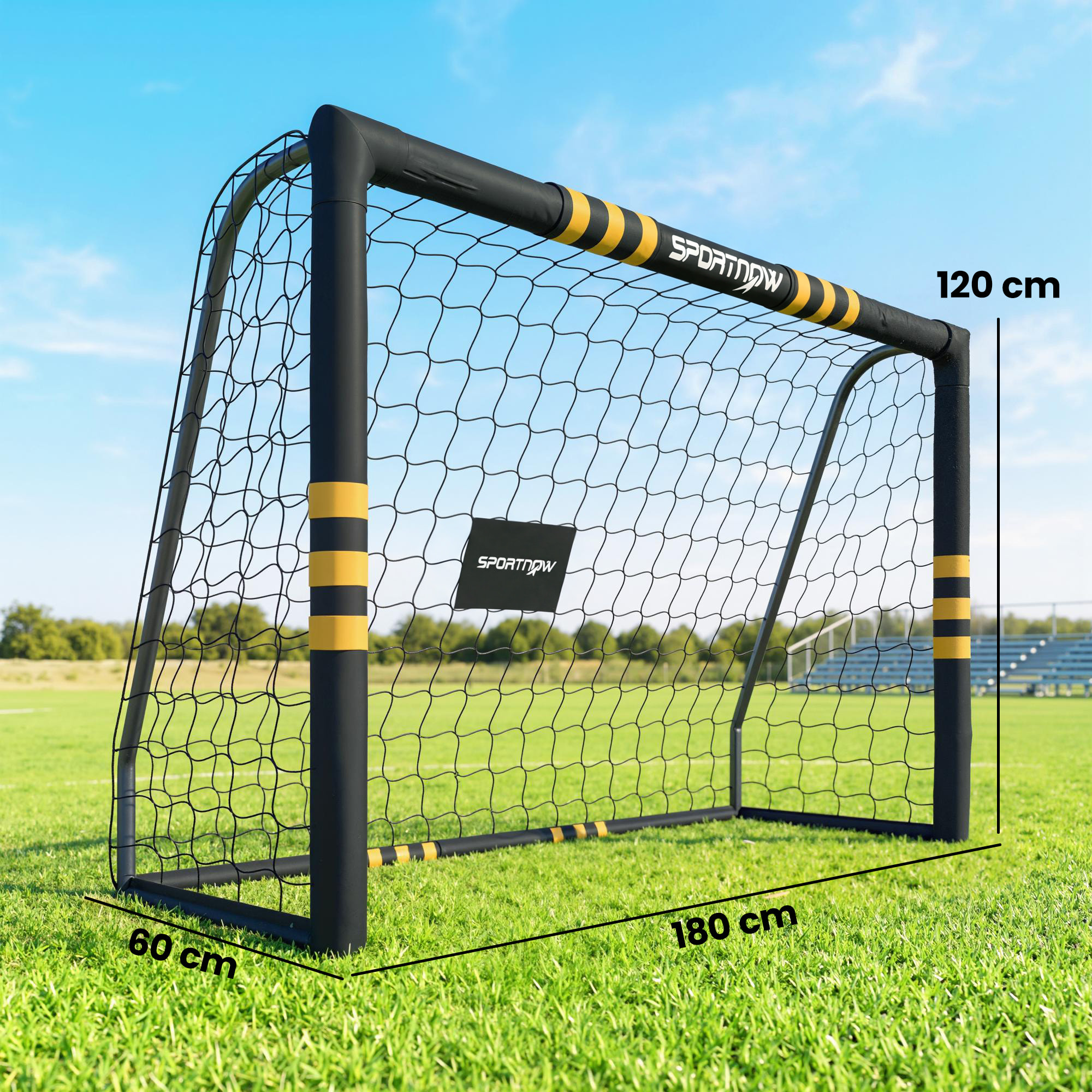 But de football - cage de foot - but futsal dim. 1,8L x 1,2H m - châssis métal moussé