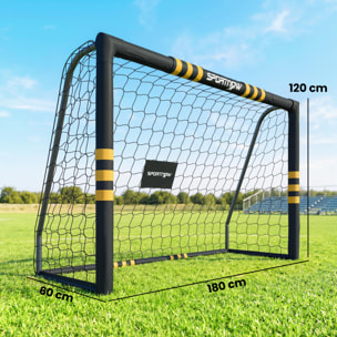 But de football - cage de foot - but futsal dim. 1,8L x 1,2H m - châssis métal moussé