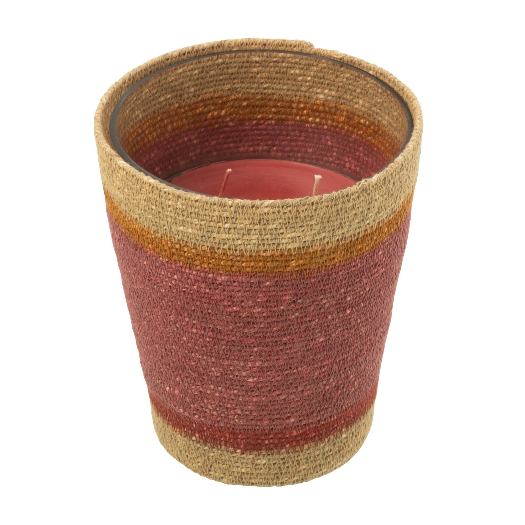 J-Line bougie parfumée Panier - Tender Rose - mix - large - 75H