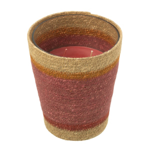 J-Line bougie parfumée Panier - Tender Rose - mix - large - 75H