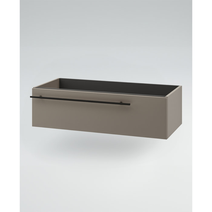 MOBILE DA BAGNO RIFLESSO 120 TORTORA MILANO E ROVERE NATURALE - 6 PEZZI