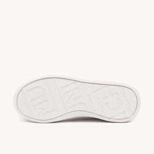 Zapatilla Deportiva Blanca con Glitter y Detalles Azules MUNICH LEGIT WMN 111