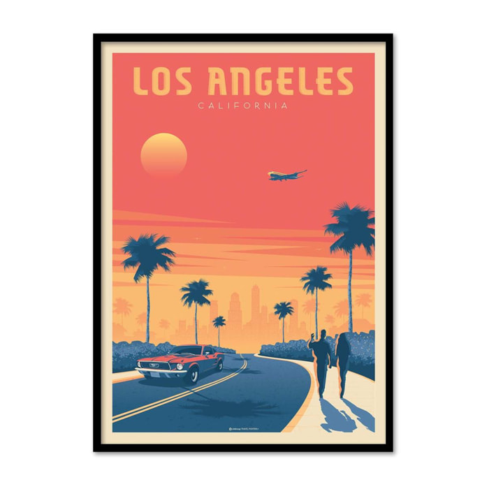 Art-Poster - Los Angeles Sunset - Olahoop Travel Posters - 50 x 70 cm