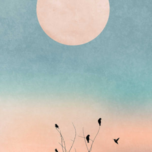 Affiche paysage Douceur de vivre Affiche + cadre en bois - Noir