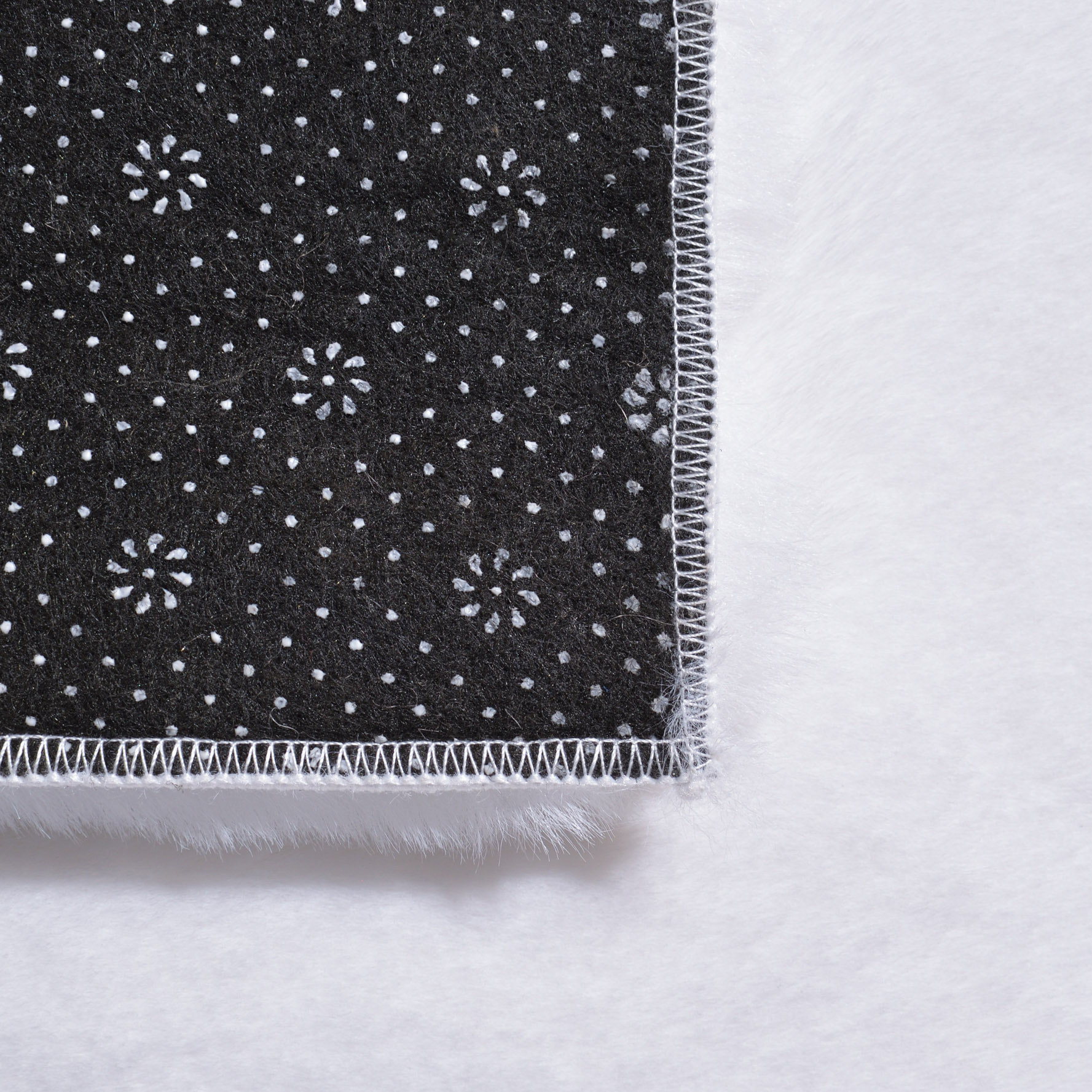 AVA - Tapis doux à poils longs lavable en machine - Blanc