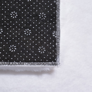 AVA - Tapis doux à poils longs lavable en machine - Blanc