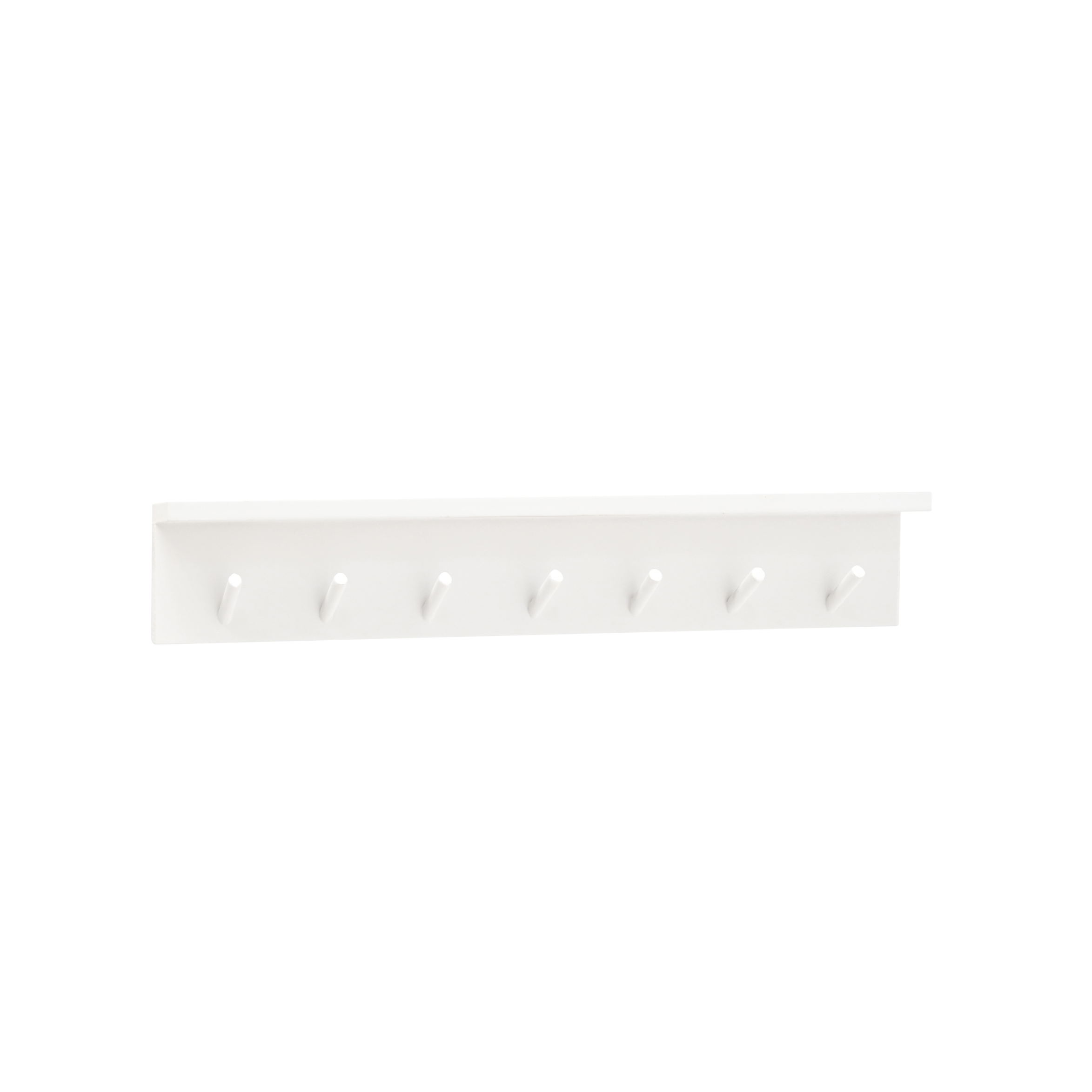 Colgador de pared de madera maciza en tono blanco de 61x9,5cm Alto: 9.5 Largo: 61 Ancho: 5.5