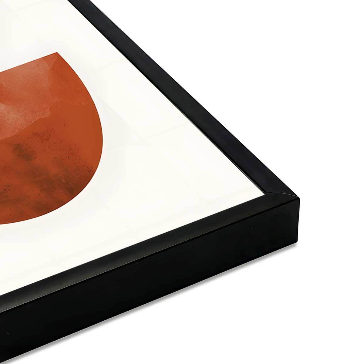 Affiche encadrée bols géométriques modernes Affiche + cadre en métal - Noir