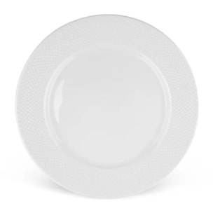 Lot de 6 assiettes plates en porcelaine