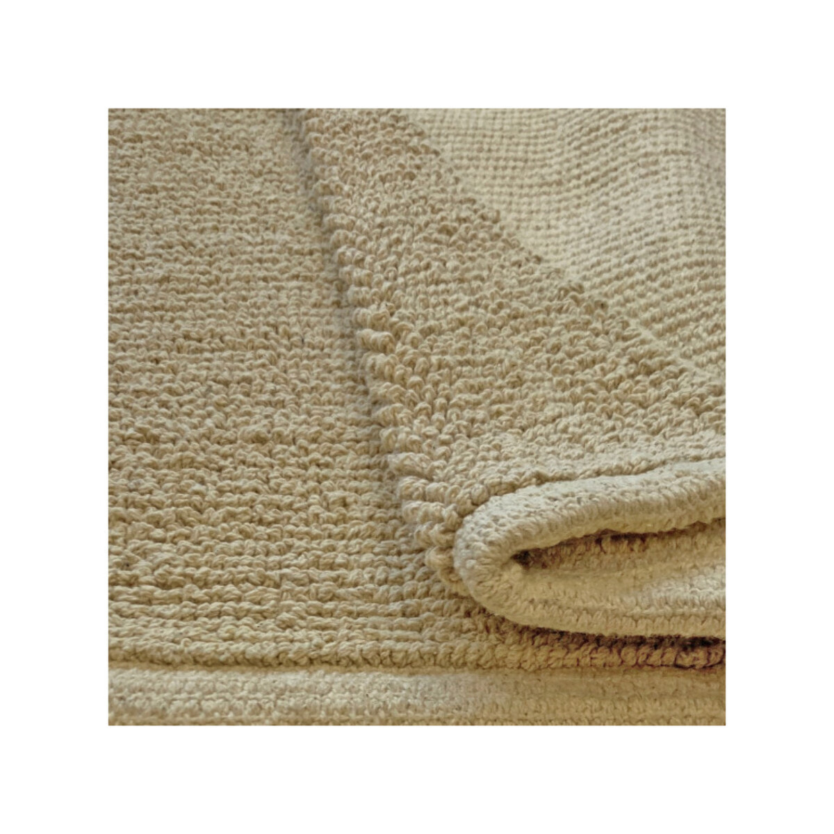 Tapis de salle de bain rectangulaire 40 x 60 cm en coton - WILLOW