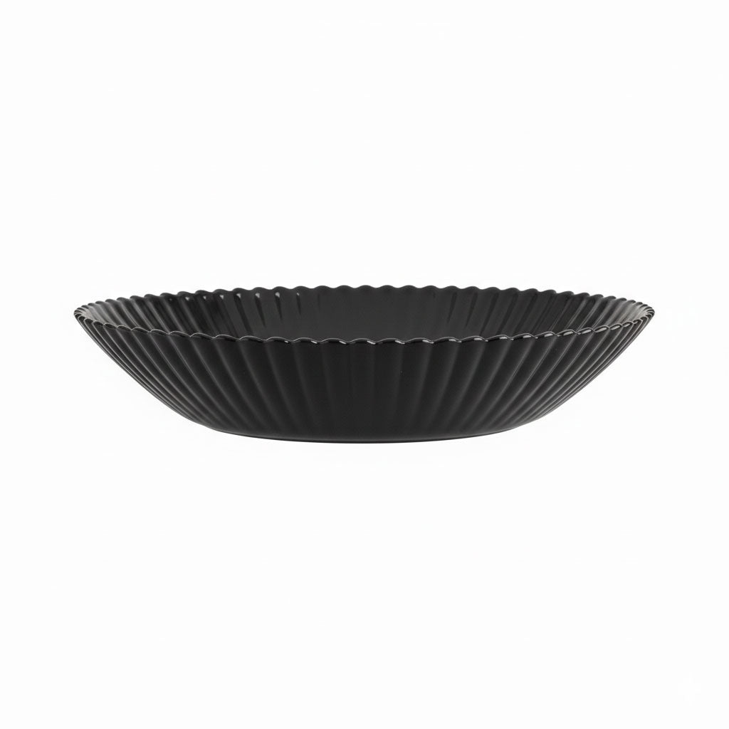 6 assiettes creuses noires 20 cm Bloom - Luminarc