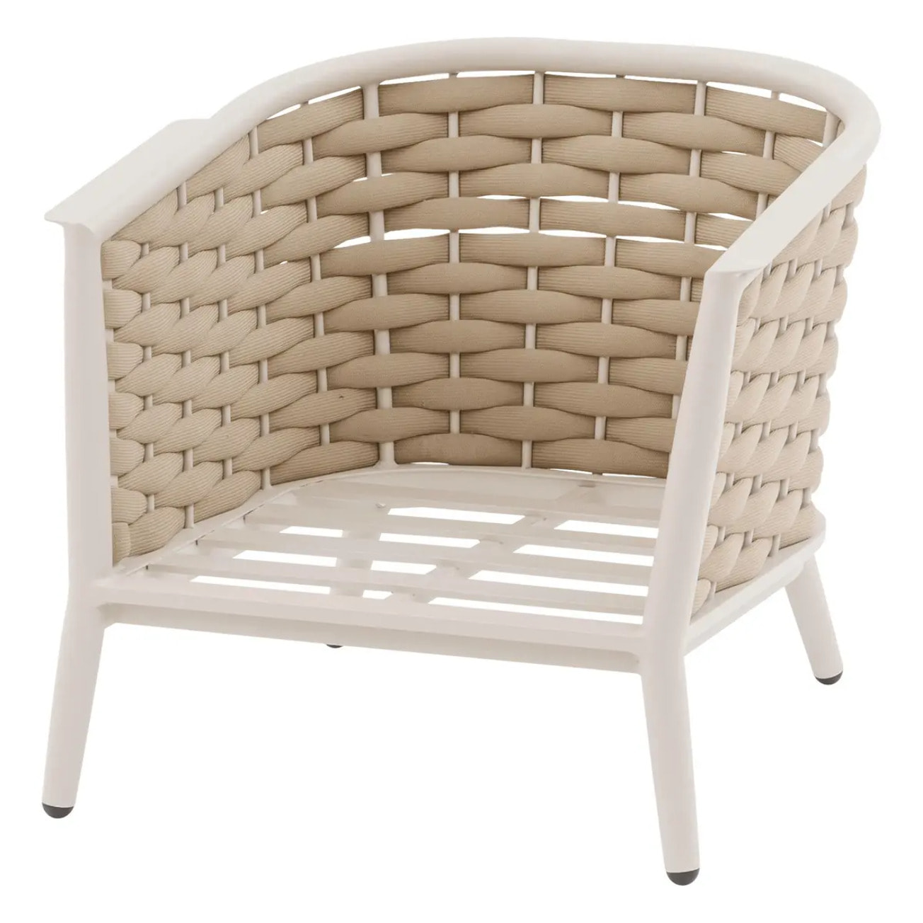 Fauteuil de salon de jardin "Yconia" argile aluminium et polyester