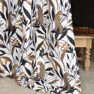 Rideau Jacquard motif panthère - Ecru