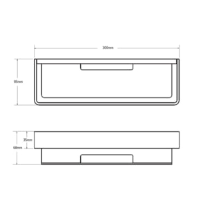 Panier de douche 30 cm en laiton massif, Chrome (SATDPOL30CH)