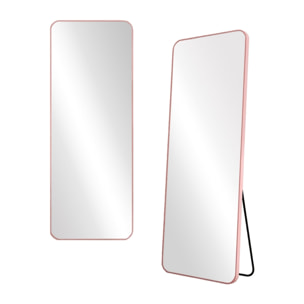 Specchio da terra o parete 50x160 cm con telaio oro rosa - Vichy