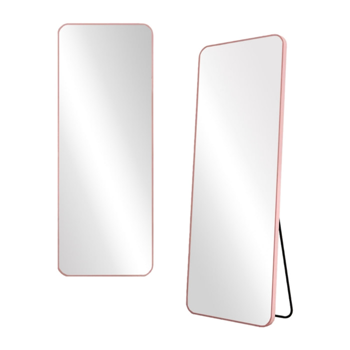 Specchio da terra o parete 50x160 cm con telaio oro rosa - Vichy