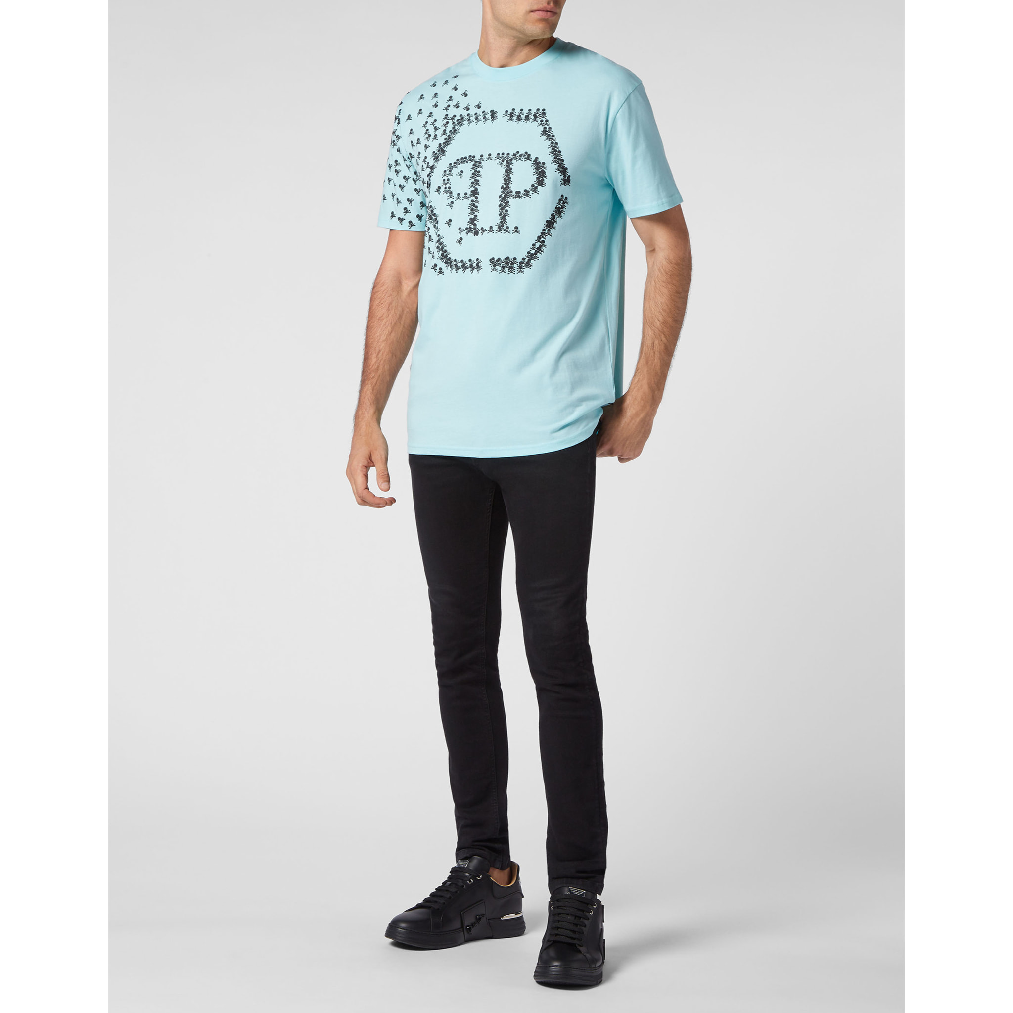 PHILIPP PLEIN T-Shirt Round Neck SKULL&BONES