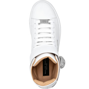 PHILIPP PLEIN Hi-Top Sneakers Crystal Skull with Crystals