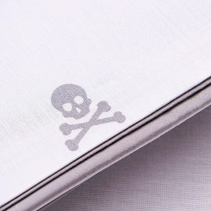 Set cama funda nórdicay 2 fundas almohada, 100% algodón, gris oscuro & gris claro calaveras scalpers home