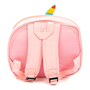 Mochila infantil con diseño de Unicornio. Con respaldo y hombreras acolchados, transpirables y ajustables.