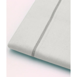 Coppia Federe cuscini letto PERCALLE BIANCO tinta unita 100% Percalle di Cotone e Made in Italy