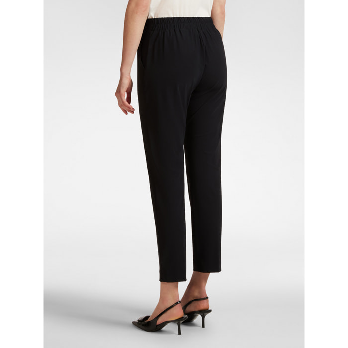 Elena Mirò - Pantaloni pull on gamba dritta - Nero