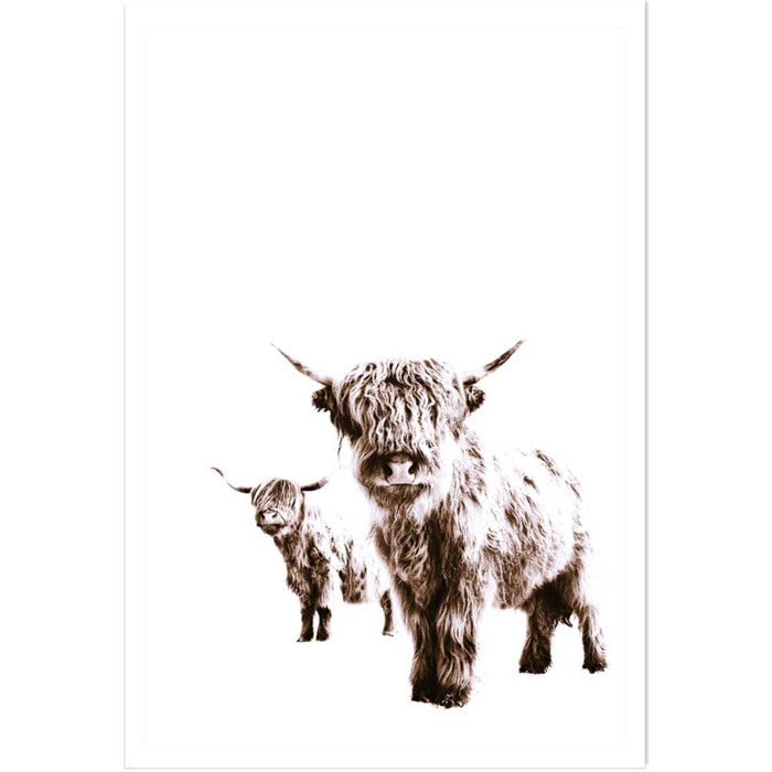 Affiche enfant jumelles en beige  Affiche seule