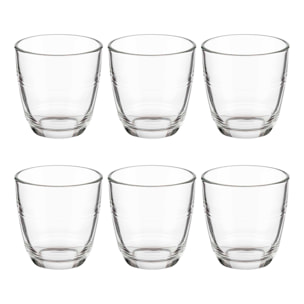 Set 6 vasos cortado 90ml colección vivalto