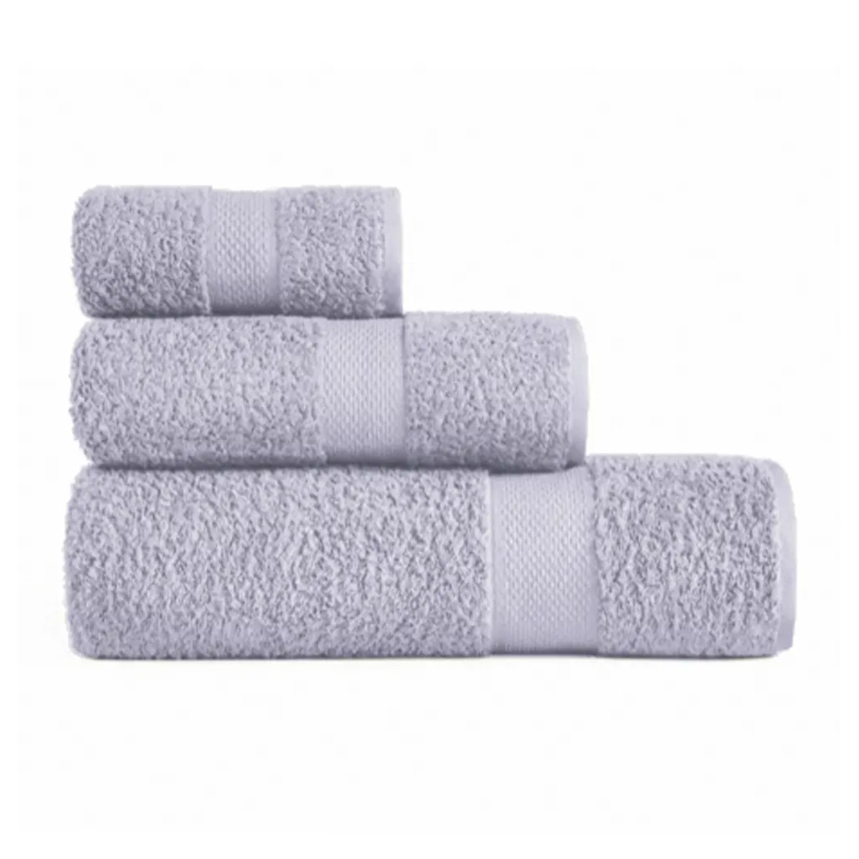 Set 3 asciugamano spugna cotone 100% Made in Italy. Ospite + Salvietta + Telo. Colore LILLA