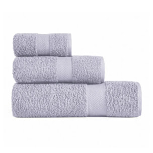 Set 3 asciugamano spugna cotone 100% Made in Italy. Ospite + Salvietta + Telo. Colore LILLA