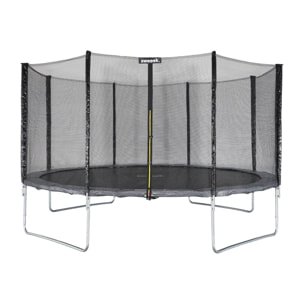 Trampoline rond Ø 430cm gris avec son filet de protection - Vénus - Trampoline de jardin 430cm 4m| Qualité PRO. | Normes EU