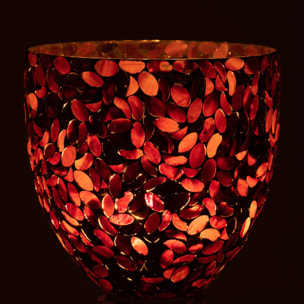 J-Line photophore Mosaic - verre - bordeaux - large