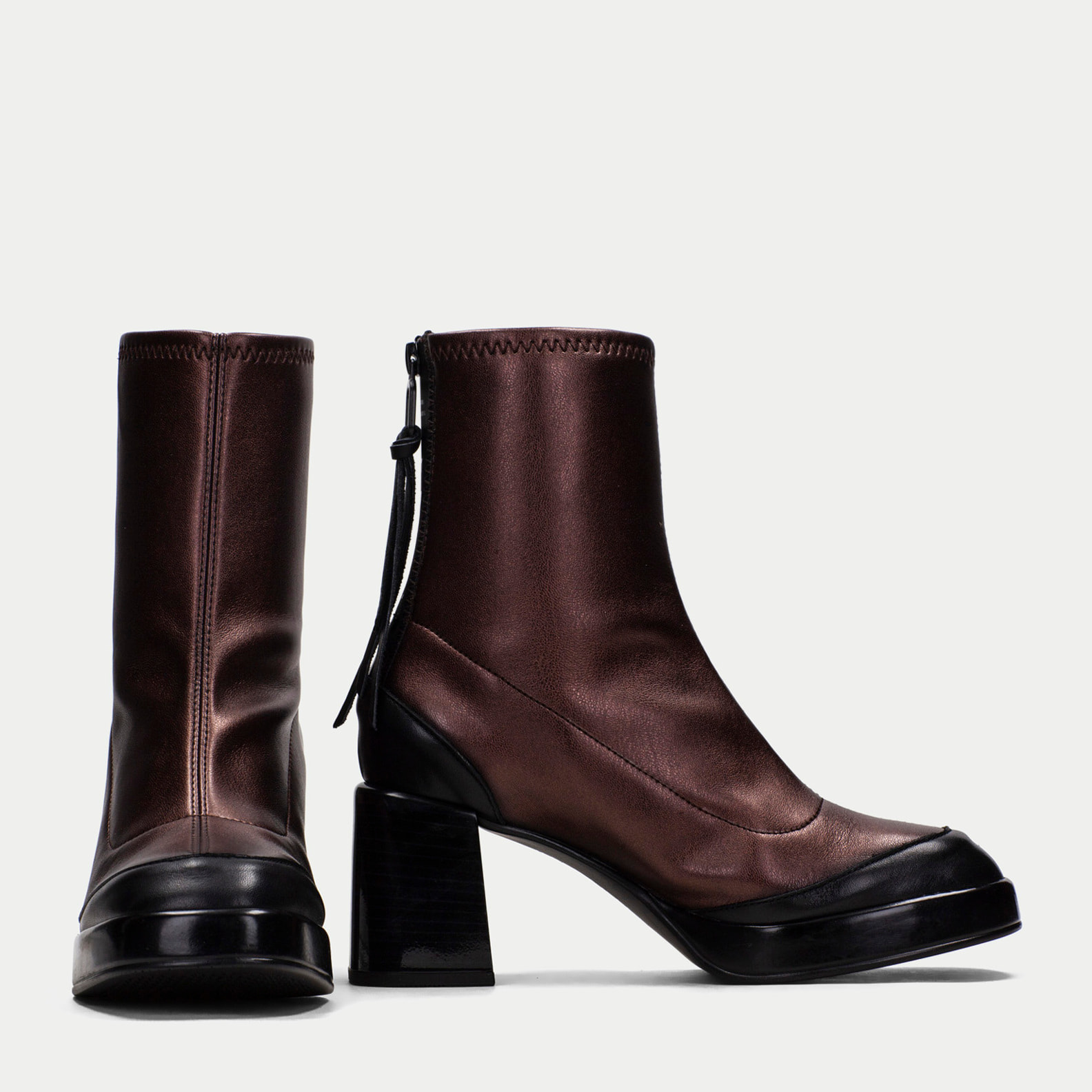 Botin Tokio Negro bronce 7 cm