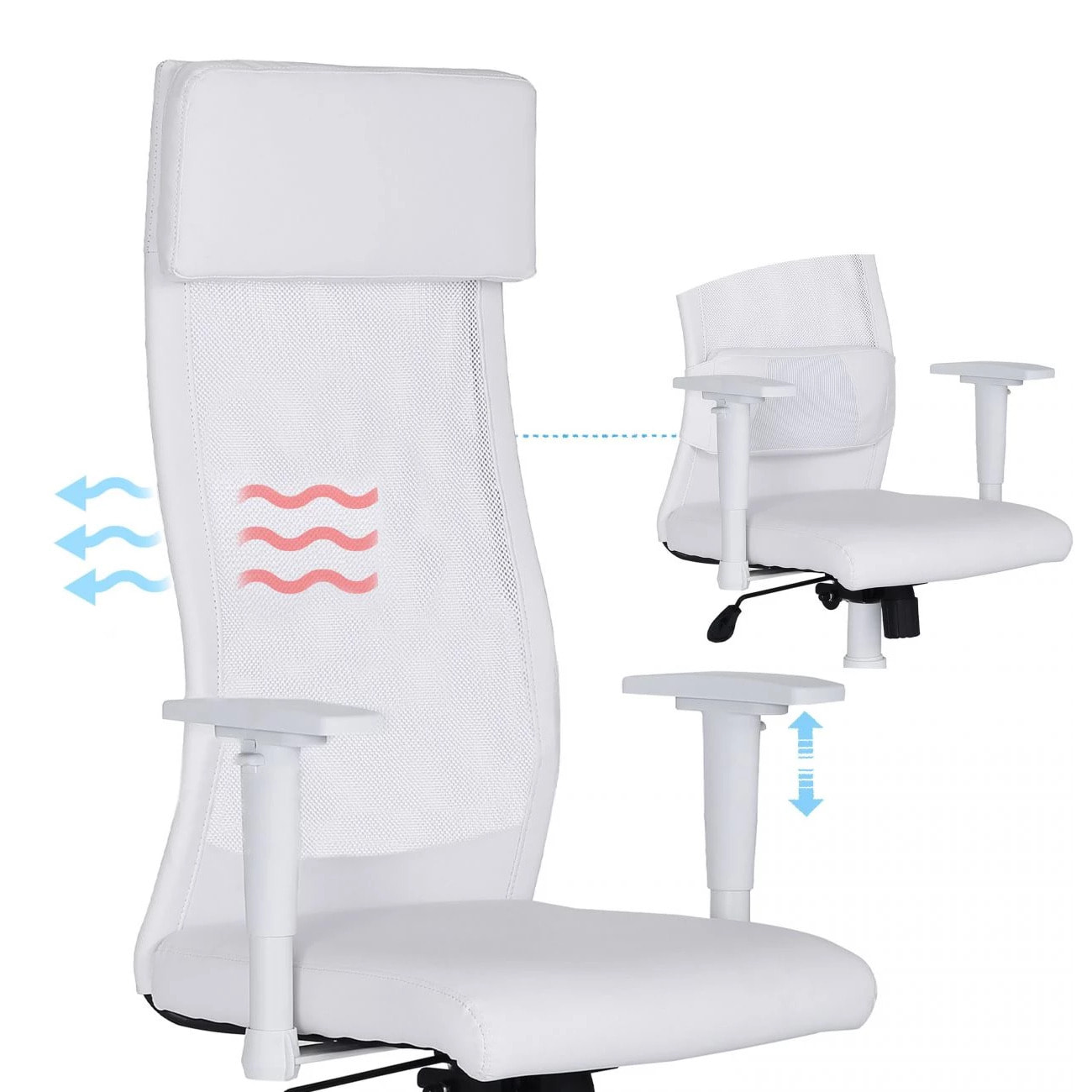 Silla de oficina Airflow Blanco