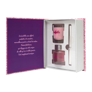 Bougie - THE CONCEPT FACTORY - Parfumée - Diffuseur - Pailleté - Rose