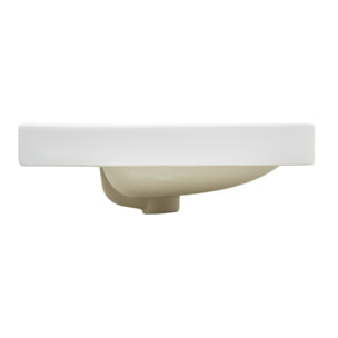 Meuble lavabo Swiss Aqua Technologies Fusion 60,5x46 cm blanc mat, trou pour robinet au milieu SATFUS6046MW