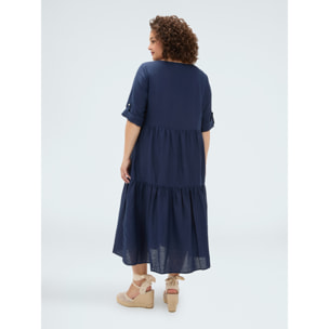 Fiorella Rubino - Vestito Smile con maniche corte - Blu