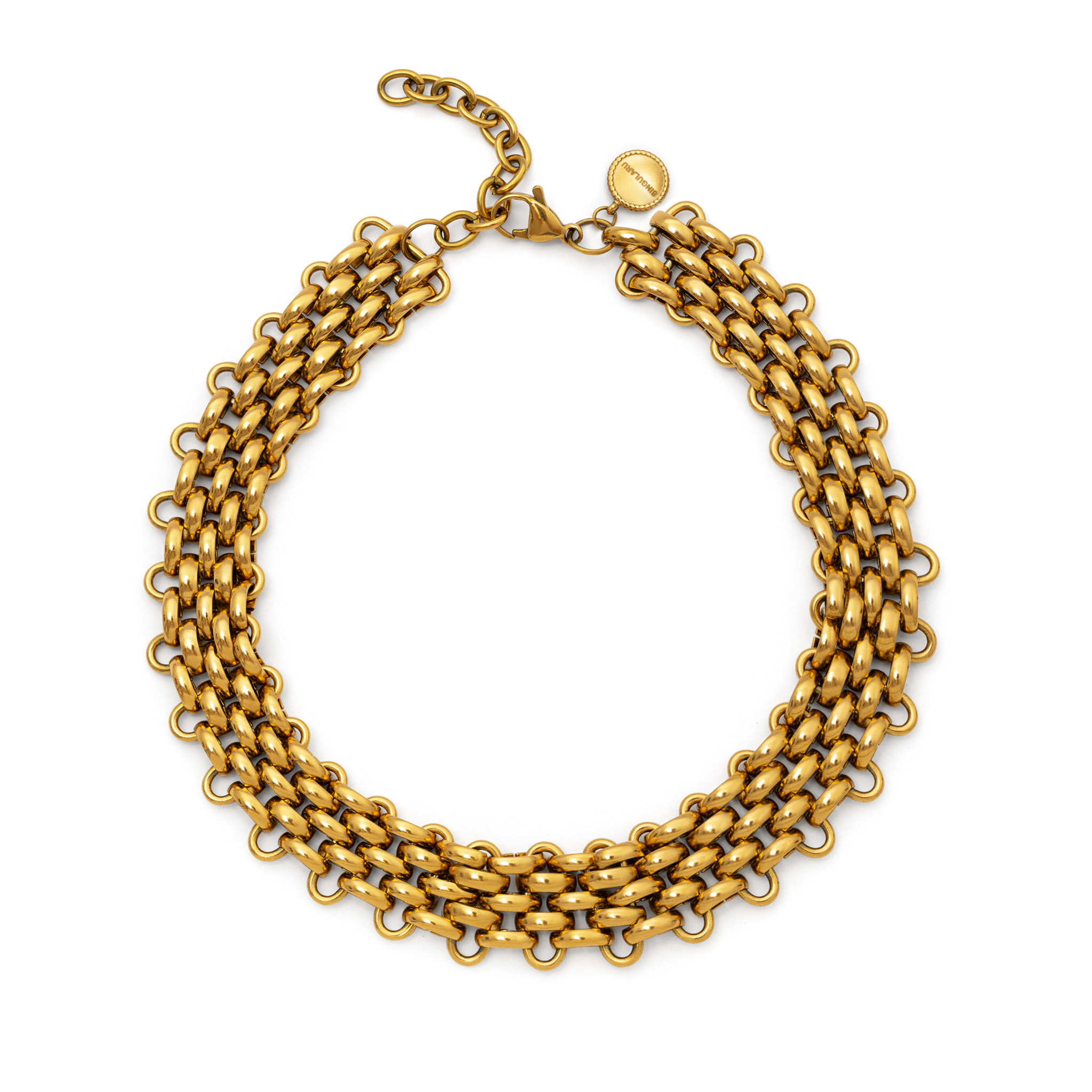 Choker Galea Acero Baño Oro