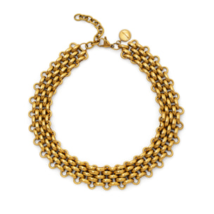 Choker Galea Acero Baño Oro