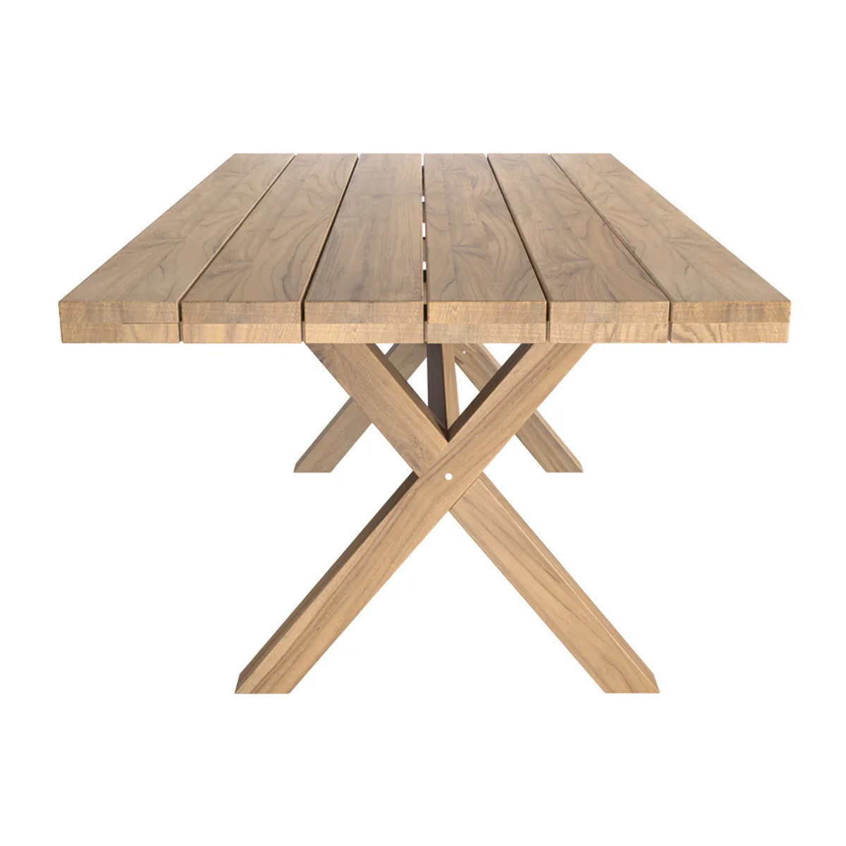 Table de jardin en bois de teck massif 8 personnes - Suri